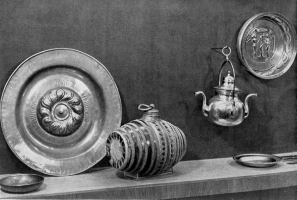 Медная, оловянная, глиняная посуда XVI - XVII в.