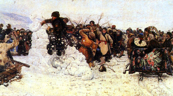 Василий Иванович Суриков - Взятие снежного городка. 1891 г.