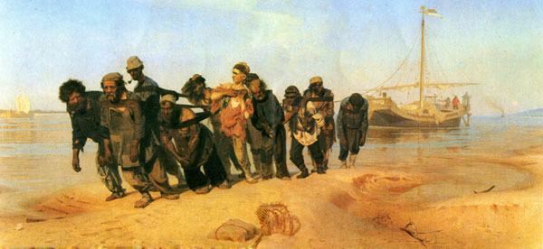 Илья Ефимович Репин - Бурлаки на Волге. 1873 г.