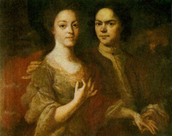 А. М. Матвеев - Ав топортрет с женой. 1729 г.