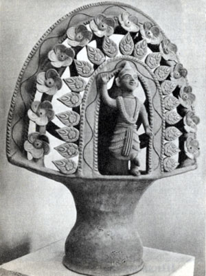 Богиня плодородия Манаса. Терракота; д. Банкура, Западная Бенгаяия