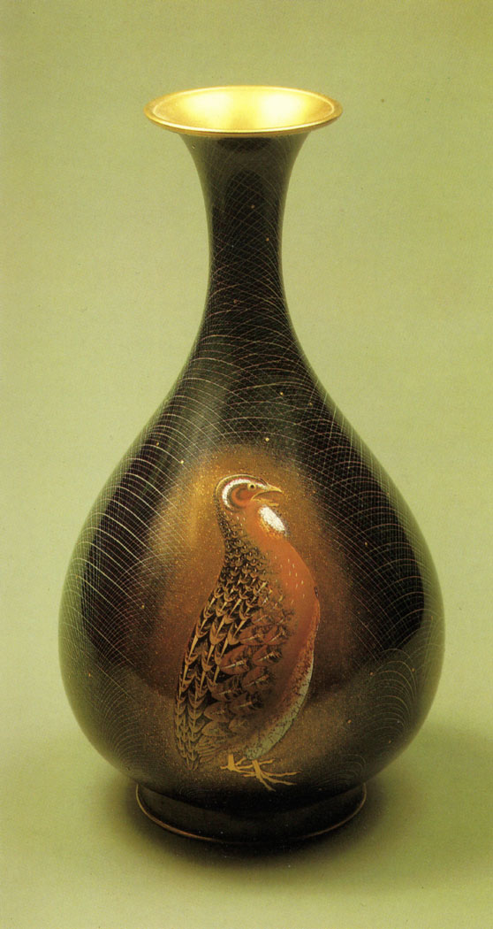 Vase with a partridge