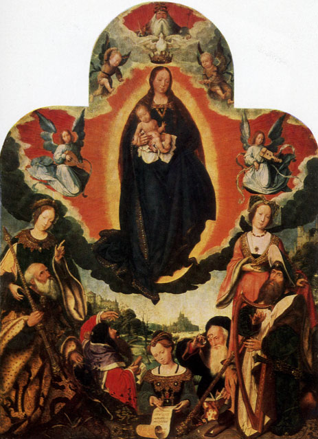 JAN PROVOOST. Ca. 1465-1529 Mary in Glory. 1524
