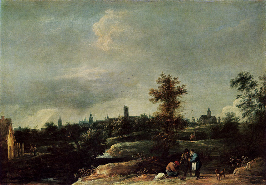 DAVID TENIERS THE YOUNGER. 1610-1690 View in the Environs of Brussels