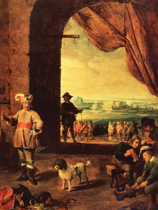 DAVID TENIERS THE YOUNGER. 1610-1690  The Guard-room (fragment)