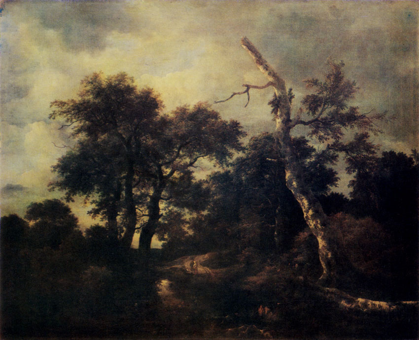 JACOB VAN RUISDAEL. 1628/9-1682  Stream in a Wood. 1660s