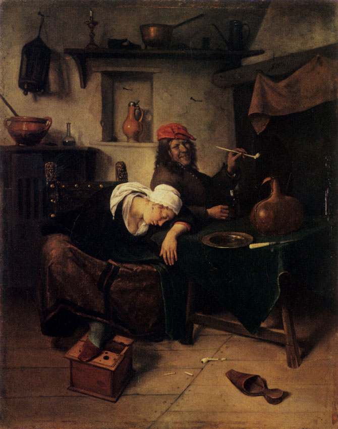JAN STEEN. 1626-1679  The Loafers. Ca. 1660 