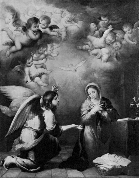 BARTOLOME ESTEBAN MURILLO. 1617-1682  The Annunciation. 1655-65