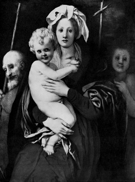 PONTORMO (JACOPO CARUCCI). 1494-1557  Madonna and Child with Sts. Joseph and John the Baptist. 1521-22
