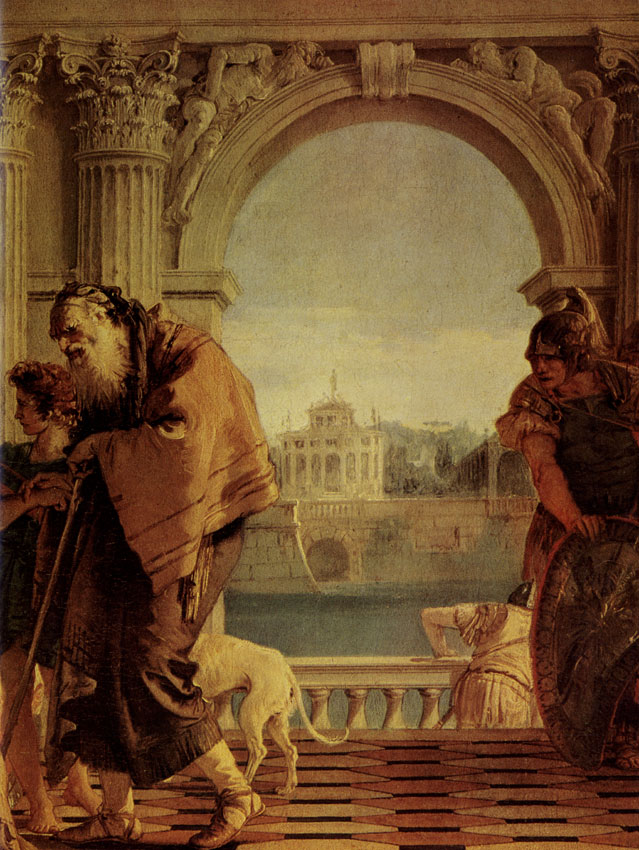 GIOVANNI BATTISTA TIEPOLO. 1696-1770 Maecenas Presenting the Liberal Arts to the Emperor Augustus (fragment). 1743