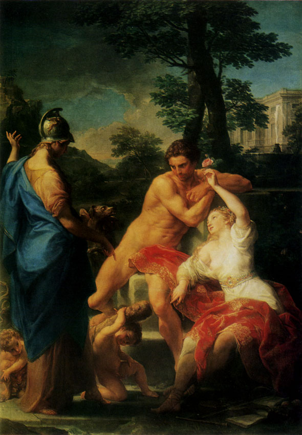 POMPEO GIROLAMO BATONI. 1708-1787  Hercules between Love and Wisdom