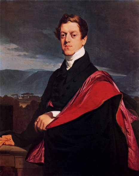 JEAN-AUGUSTE DOMINIQUE INGRES. 1780-1867 Portrait of Count Guryev