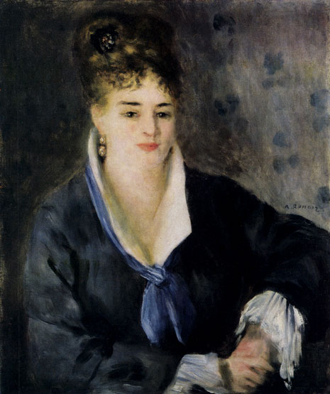 PIERRE-AUGUSTE RENOIR. 1841-1919 Lady in Black. Ca. 1875-76