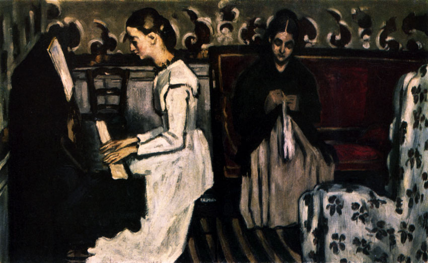 PAUL CEZANNE. 1839-1906 Girl at the Piano (Overture to Tannh äuser). Ca. 1867-68 
