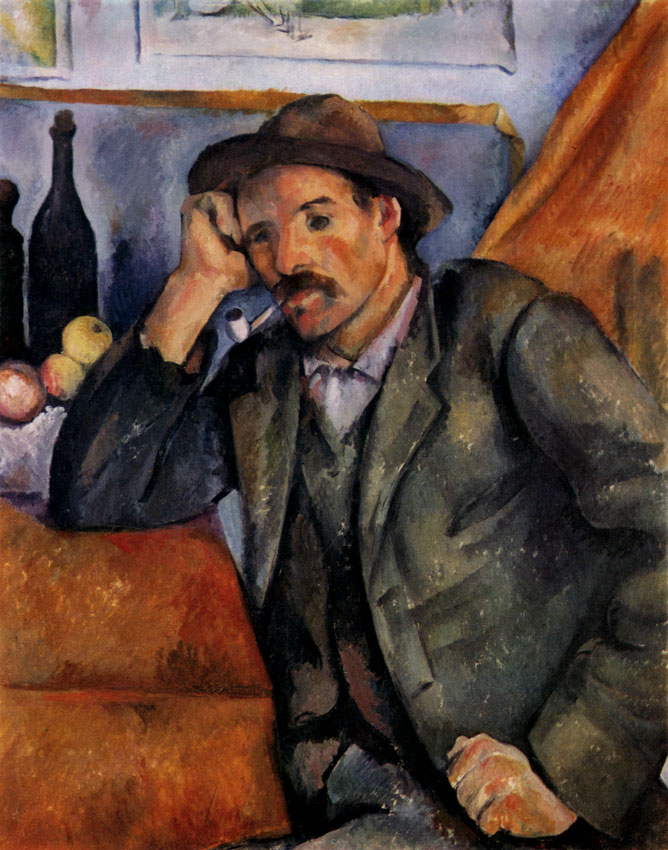 PAUL CEZANNE. 1839-1906 The Smoker. Ca. 1895