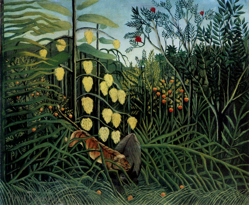 HENRI ROUSSEAU. 1844-1910  In a Tropical Forest
