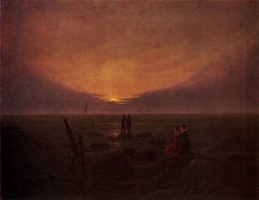 CASPAR DAVID FRIEDRICH. 1774-1840  Moonrise over the Sea. 1821 