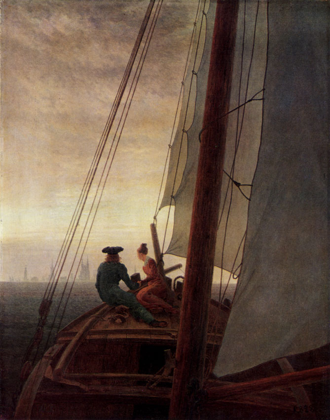 CASPAR DAVID FRIEDRICH. 1774-1840  On a Sailing Ship. 1818 