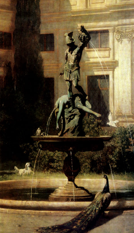 HANS VON MAREES. 1837-1887 Courtyard of the Royal Residence in Munich(fragment ). 1862-63