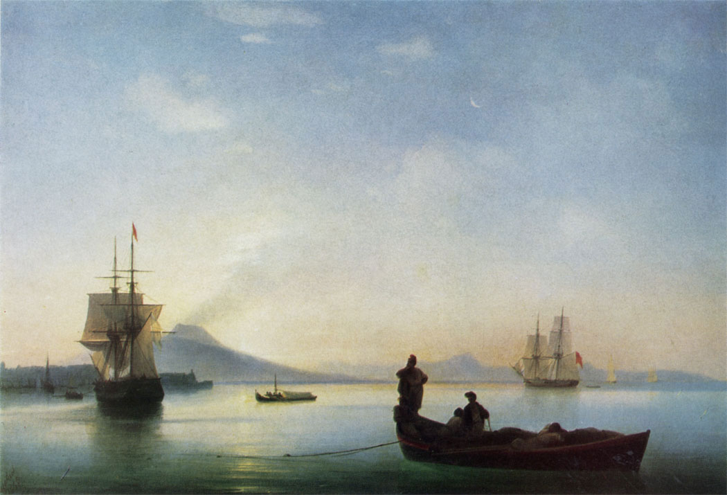 Неаполитанский залив утром. 1843  Холст, масло. 67×100 