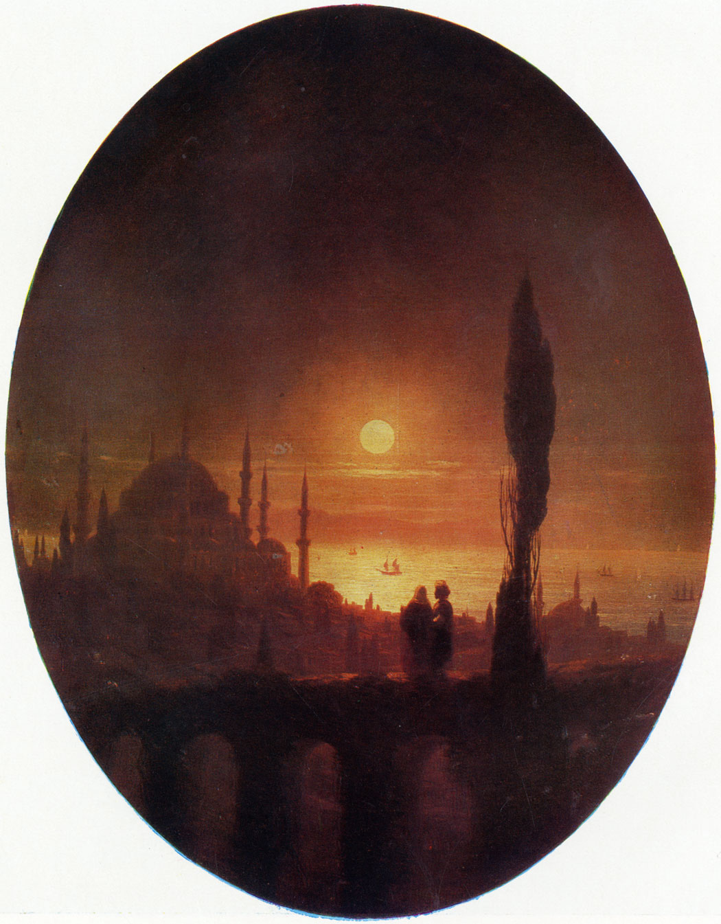 Лунная ночь у побережья. 1847  Холст, масло. 64,5×52,5