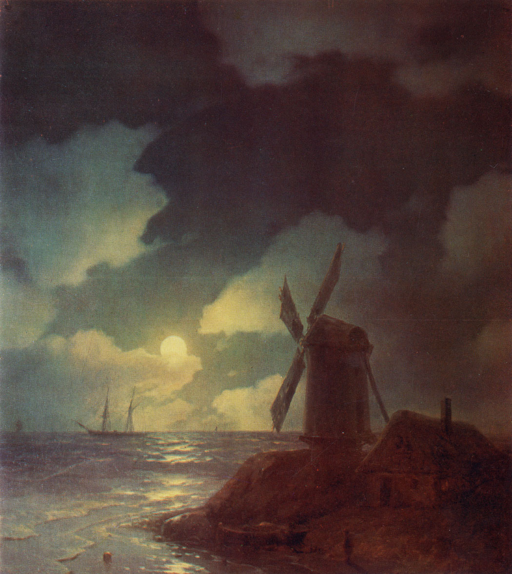 Windmill on the Coast. 1851  Oil on canvas. 50×57