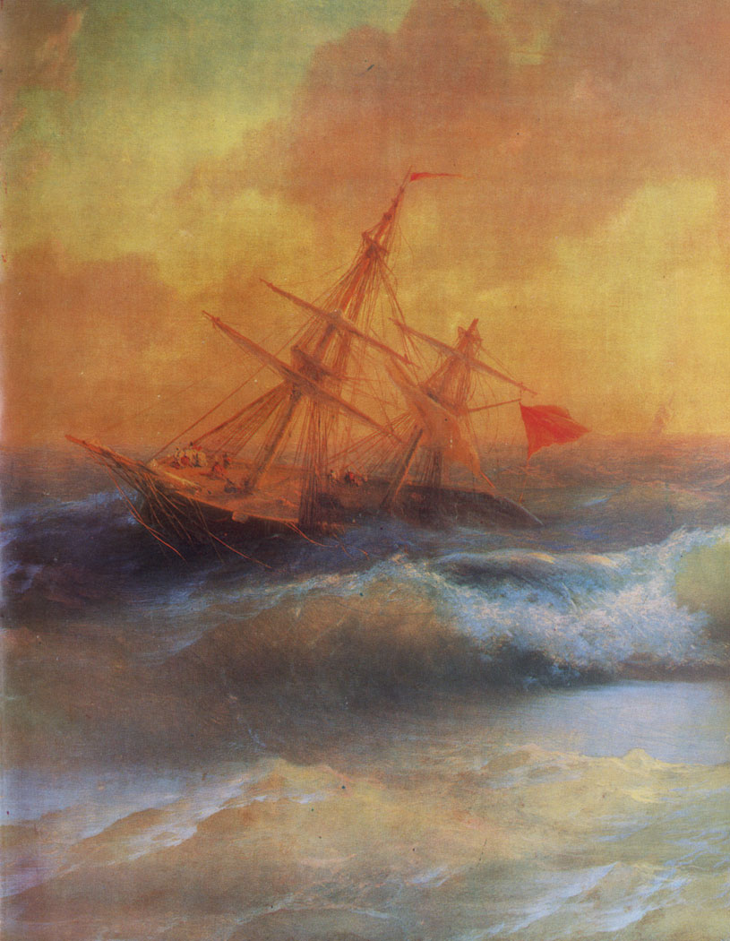 Море. Коктебельская бухта. 1853  Холст, масло. (фрагмент)