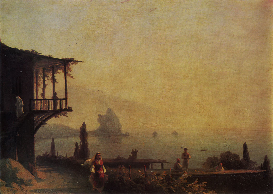 Пейзаж под Гурзуфом. 1843  Холст, масло. 25×33