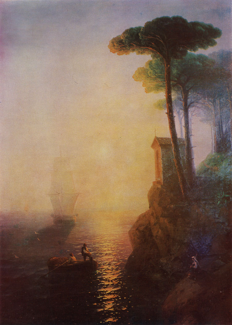 Туманное утро в Италии. 1864  Холст, масло. 209×150