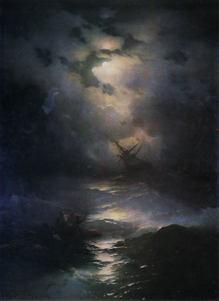 Буря на Северном море. 1865  Холст, масло. 276×202
