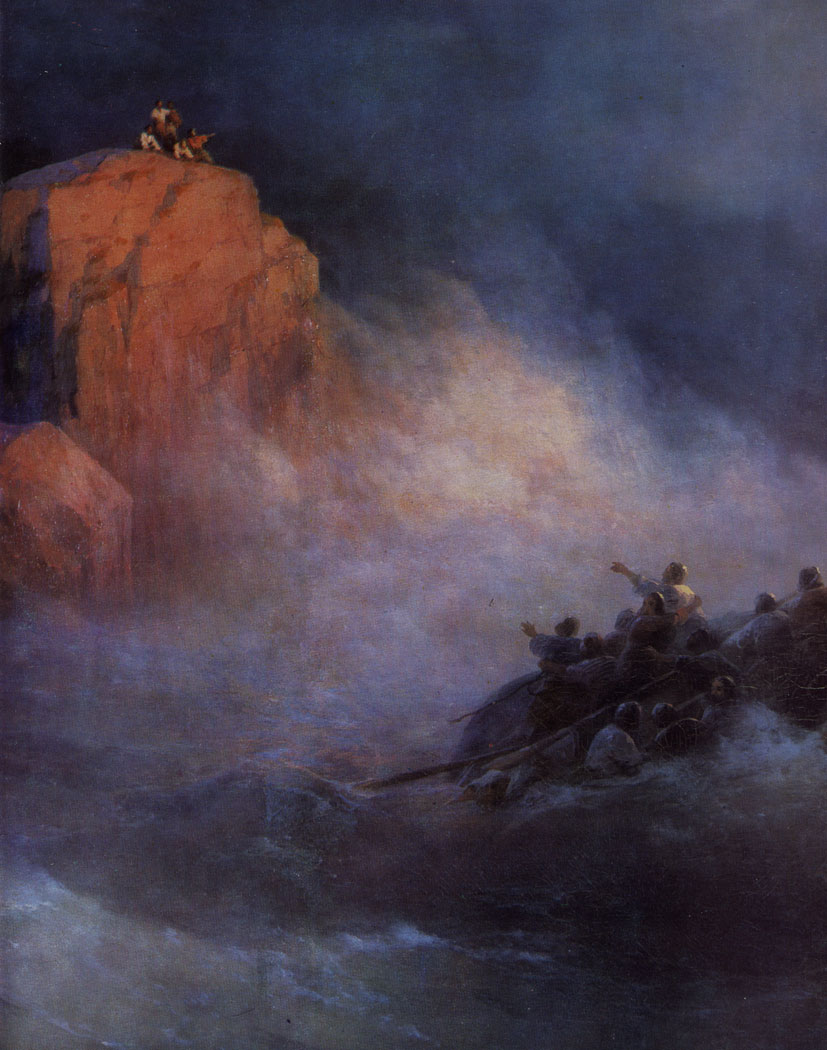 Shipwreck.  1876 Oil on canvas. (fragment)