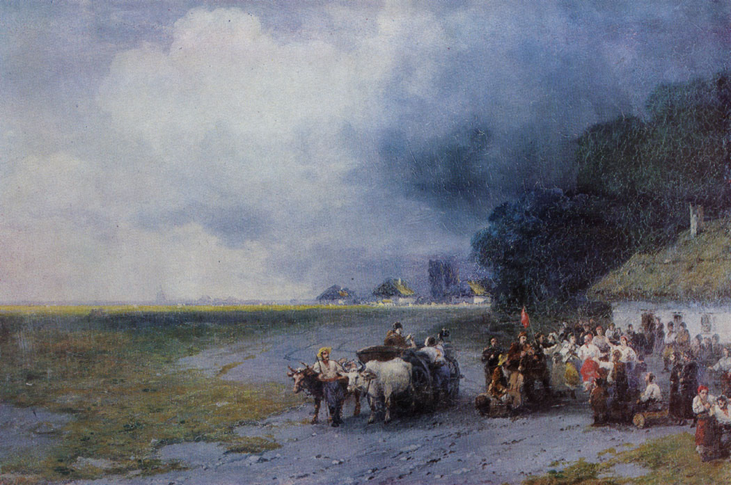 Свадьба на Украине. 1891  Холст, масло. 53×80