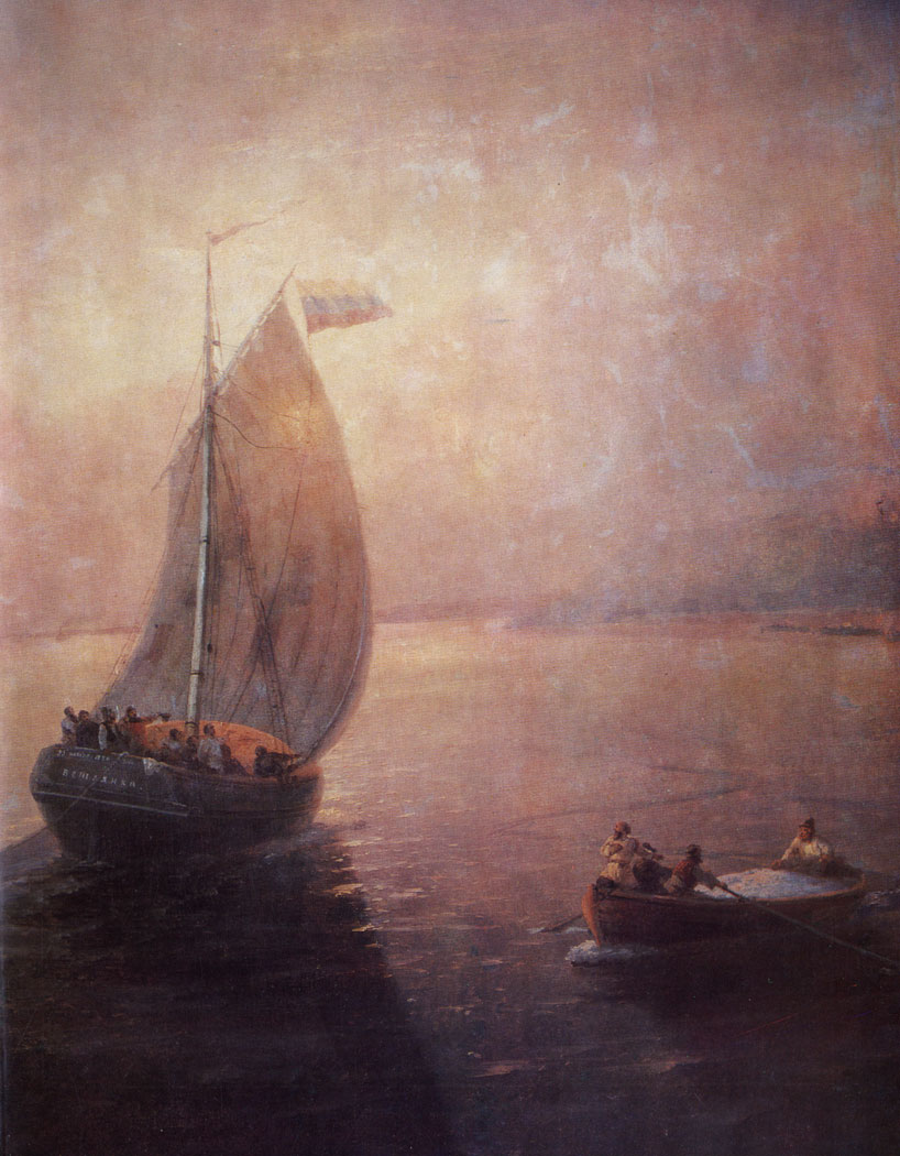 The Volga. 1884  Oil on canvas. (fragment)