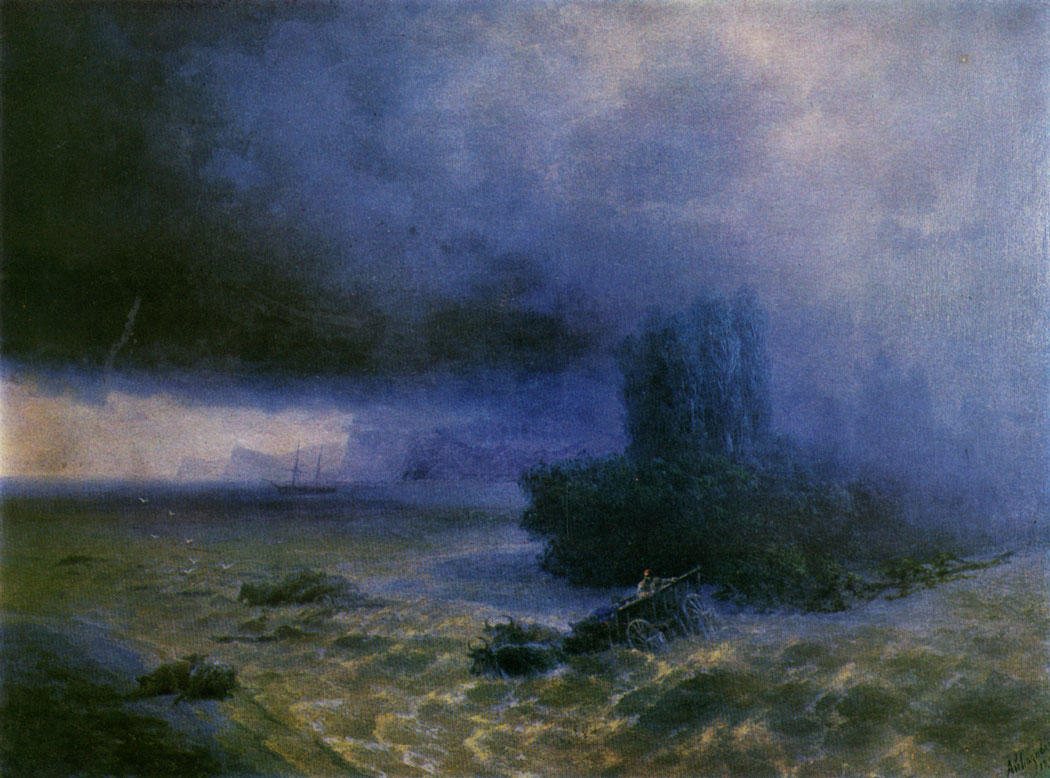 Ливень в Судаке. 1897  Холст, масло. 110×146