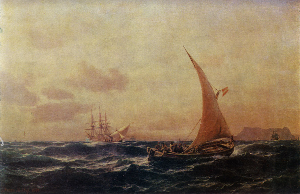 Морской пейзаж. 1863  Холст, масло. 70,5×110