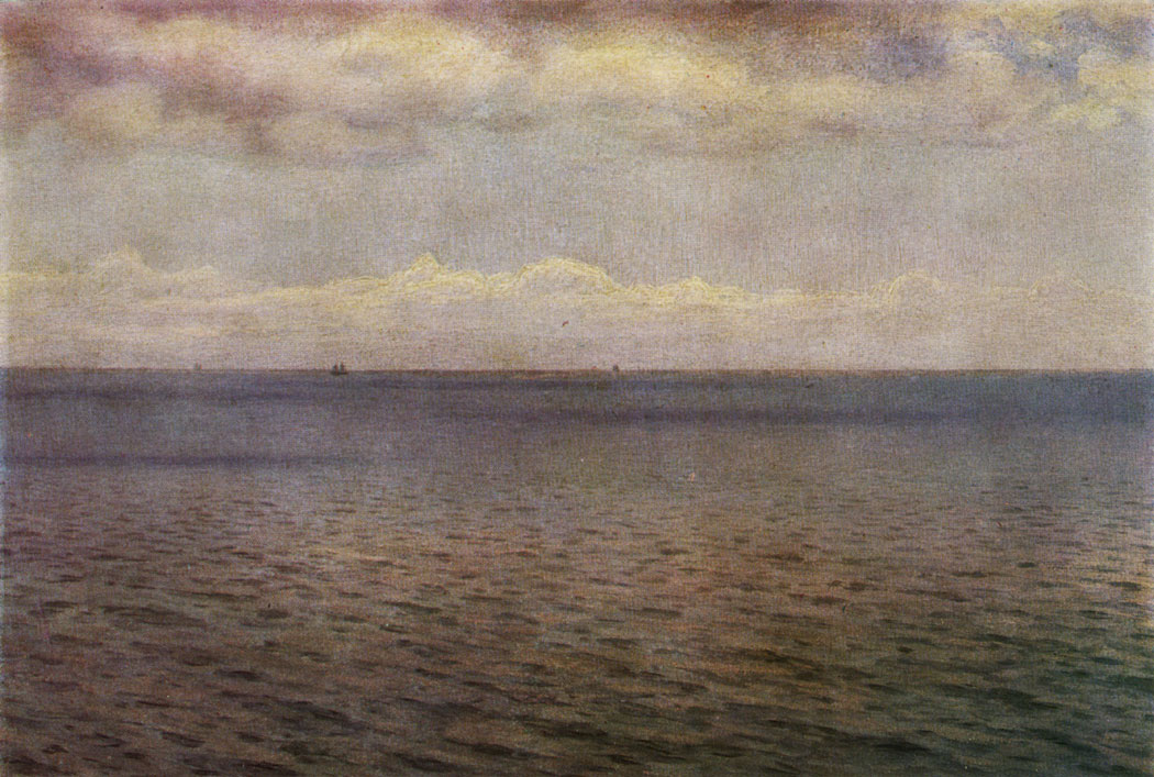 Море и облака.  Холст, масло. 45,9×88,8