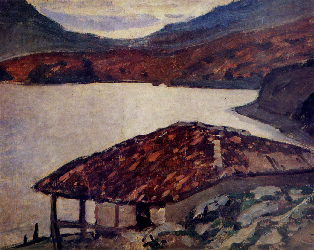 House on a Bay Shore.  Oil on canvas. 50×64,8