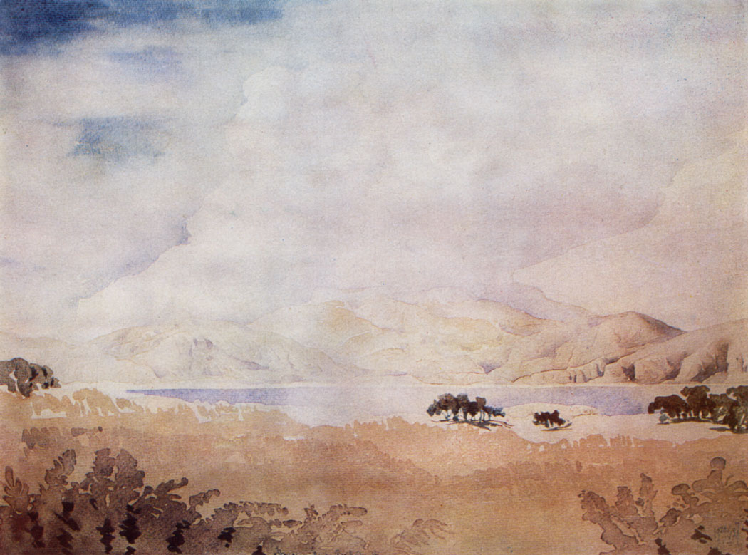 Крыло полуденной химеры. 1927  Бумага, акварель. 25,8×33,8