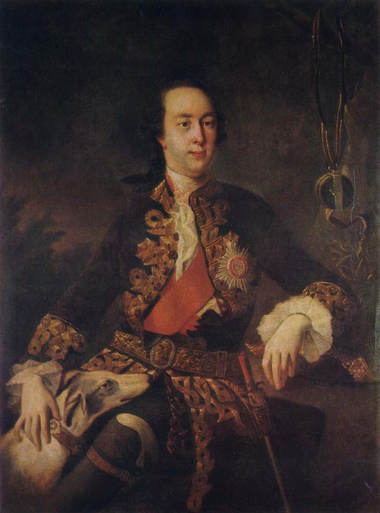 I. Argunov. 1727-1802 Portrait of Prince Piotr Sheremetev. 1753 