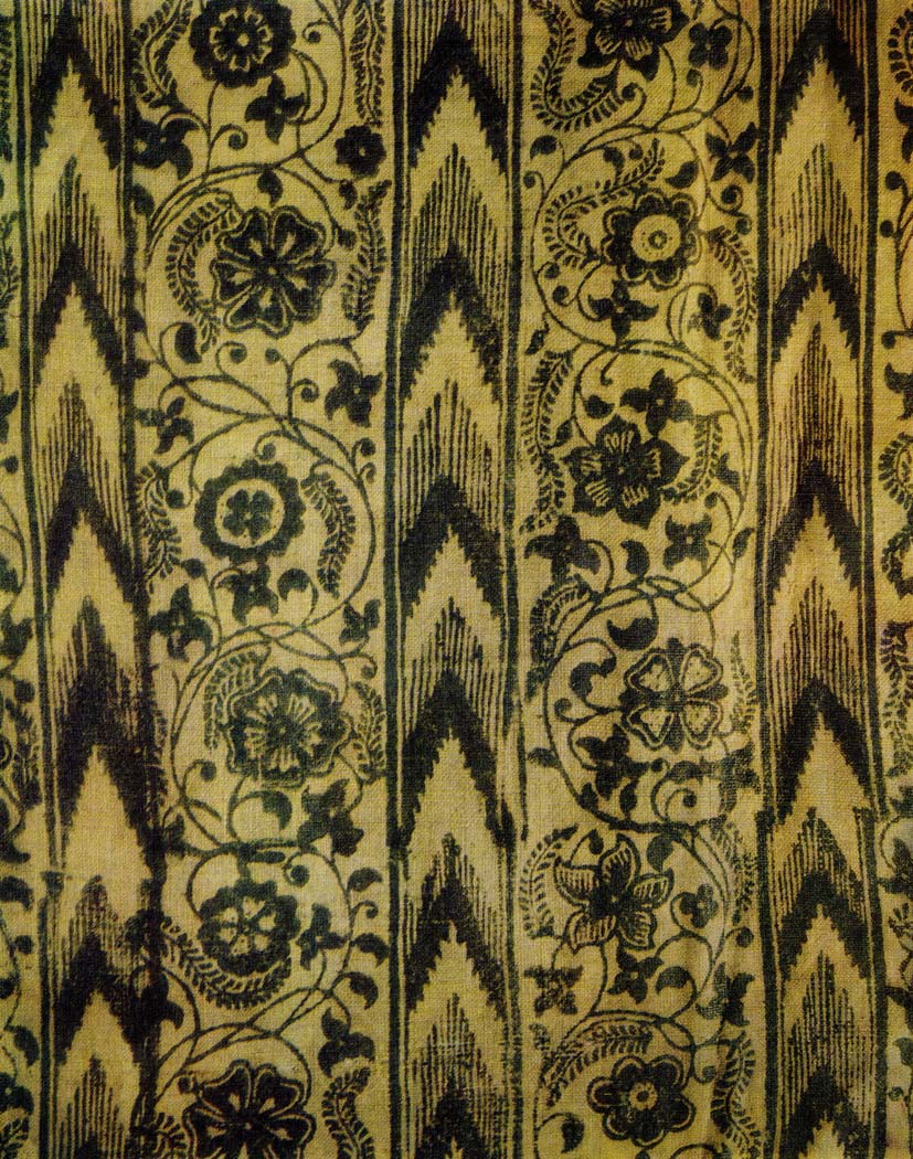 Detail from printed cloth Late 17th or first half of the 18th century 