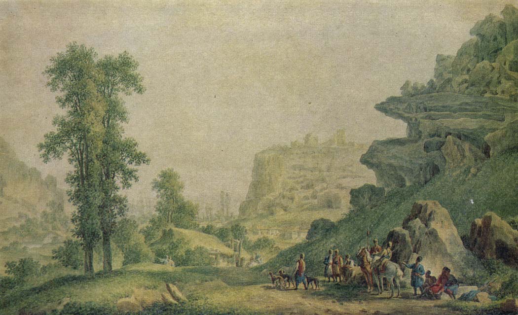 M. Ivanov. 1748-1823 The Inkerman Fortress in Crimea 1796