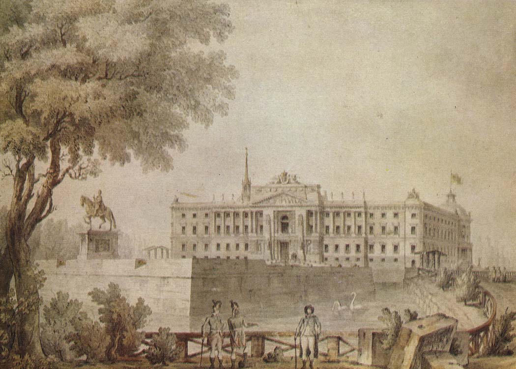 G. Quarenghi. 1744-1817 The Mikhailovsky Palace in St. Petersburg. 1800 