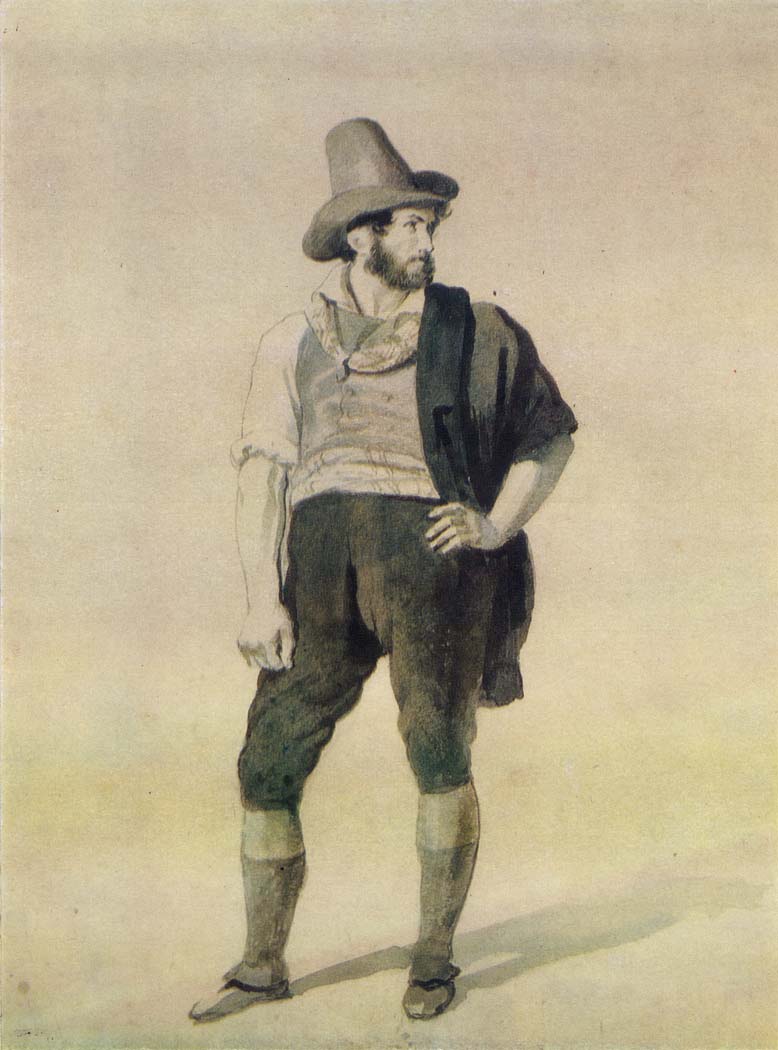 Кипренский Орест Адамович (1782-1836) Молодой итальянец. 1831-1836 гг.