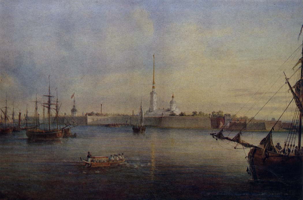 Садовников Василий Семенович (1800-1879)Нева и Петропавловская  крепость в Петербурге. 1847
