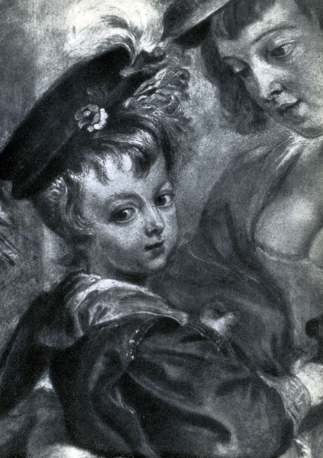 П.-П.  Рубенс.  Портрет  Елены  Фурман с детьми. Фрагмент. Ок.  1636 г.