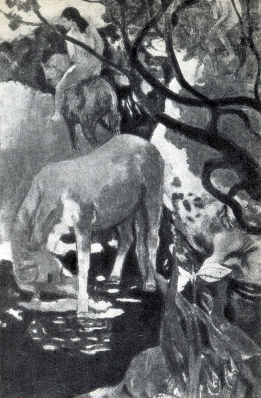 П.  Гоген.  Белая лошадь.  1893 г.
