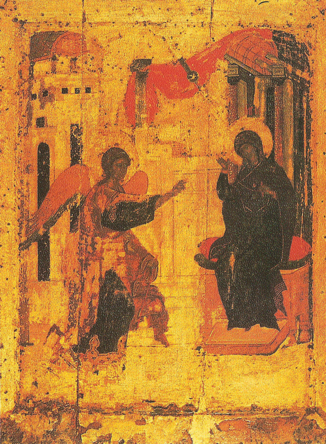 'Благовещение'. Икона. Андрей Рублев(?). Начало XV в. The Annunciation. Icon. Andrei Rublev (?). Early. 15th century