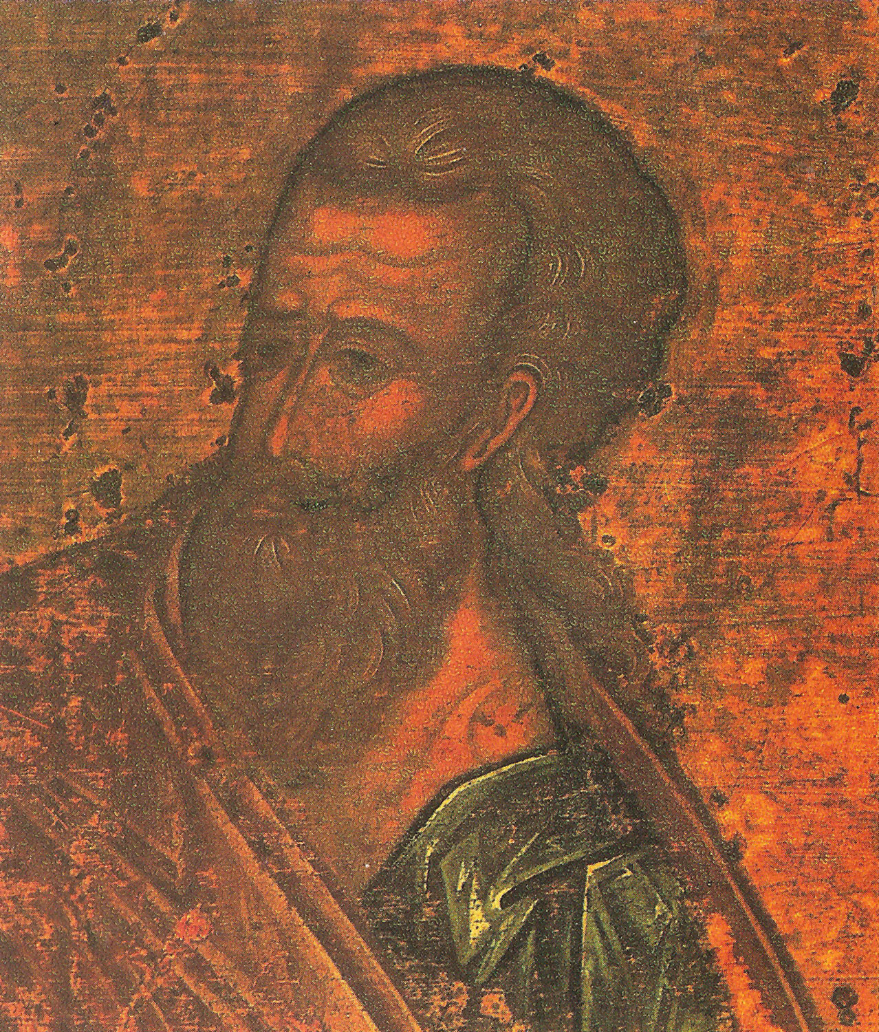 'Пророк Михей'. Икона. Середина XVI в. Деталь. Prophet Micah. Icon. Mid-16th century