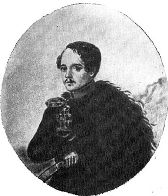 М . Ю. Лермонтов. Автопортрет. Акварель. 1837.