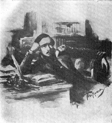 М. Ю. Лермонтов. Художник Л. О. Пастернак. Сепия. 1891